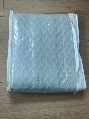 Quilted Light Blue Euro Sham 26x26 New by One Kings Lane Shabby Chic